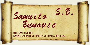 Samuilo Bunović vizit kartica